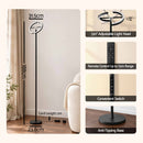 Artiss LED Floor Lamp with Dual Rotating Heads, Dimmable Light and Remote Control Black 20W