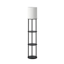 Artiss Floor Lamp 3 Tier Shelf Storage LED Light Stand Home Room Vintage Round