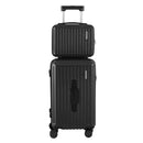 Wanderlite 2pcs Trunk Luggage Suitcase Travel Carry On TSA Lock 12" 20" Black