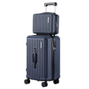 Wanderlite 2pcs Trunk Luggage Suitcase Travel Carry On TSA Lock 12" 20" Navy