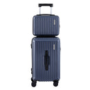 Wanderlite 2pcs Trunk Luggage Suitcase Travel Carry On TSA Lock 12" 20" Navy