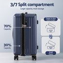 Wanderlite 2pcs Trunk Luggage Suitcase Travel Carry On TSA Lock 12" 20" Navy