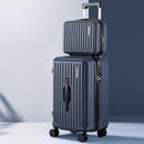 Wanderlite 2pcs Trunk Luggage Suitcase Travel Carry On TSA Lock 12" 20" Navy