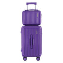 Wanderlite 2pcs Trunk Luggage Suitcase Travel Carry On TSA Lock 12" 20" Purple