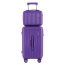 Wanderlite 2pcs Trunk Luggage Suitcase Travel Carry On TSA Lock 12" 20" Purple
