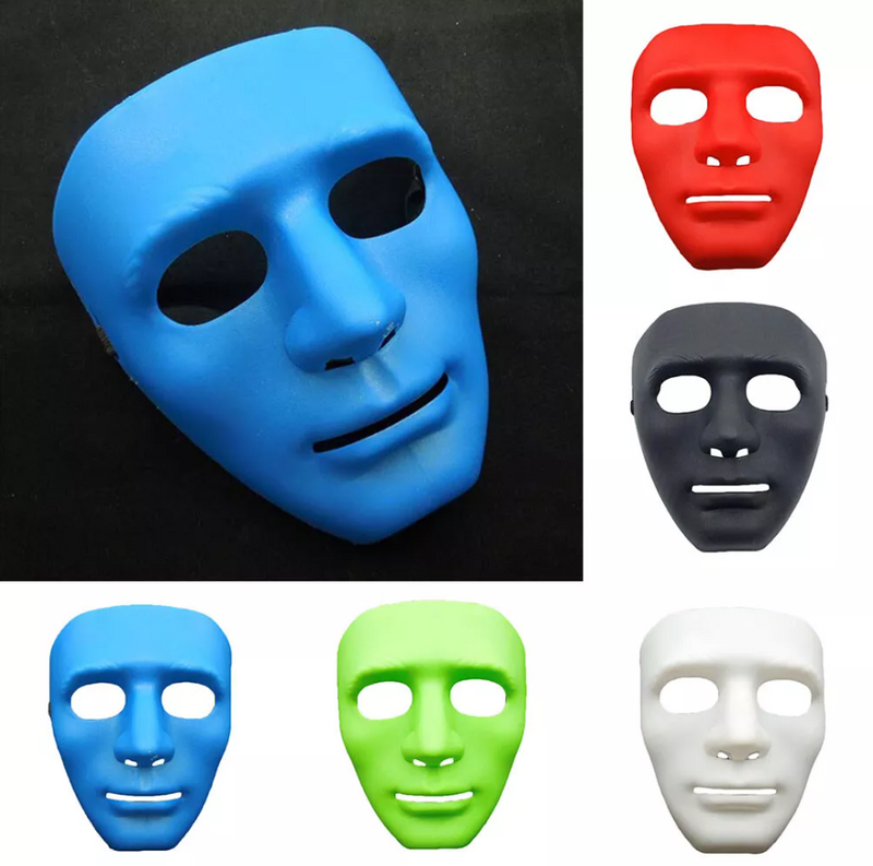 2x Robot Plain Mask Purge Style Halloween Scary Ghost Blank Mask Unisex