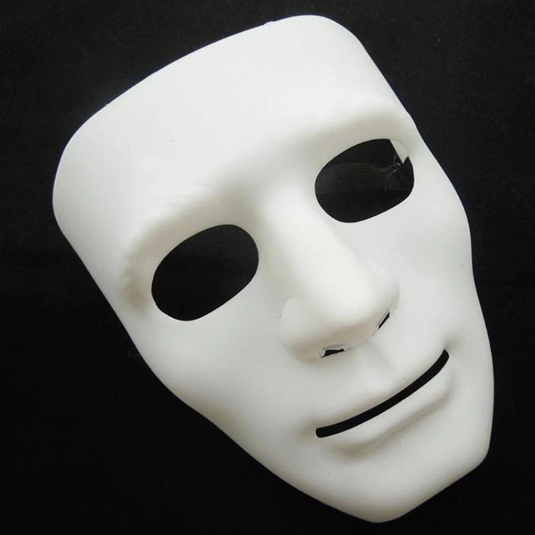2x Robot Plain Mask Purge Style Halloween Scary Ghost Blank Mask Unisex