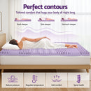 Giselle 8cm Memory Foam Mattress Topper Lavender Infused Bamboo Cover 7-Zone Single