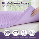 Giselle 5cm Memory Foam Mattress Topper Lavender Infused Egg Crate King Single