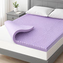 Giselle 5cm Memory Foam Mattress Topper Lavender Infused Egg Crate Pad Mat Queen