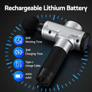 Everfit Massage Gun 30 Speed 6 Heads Vibration Muscle Massager Chargeable Silver