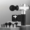 Everfit Massage Gun 30 Speed 6 Heads Vibration Muscle Massager Chargeable Silver