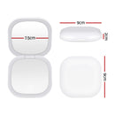 Embellir LED Compact Mirror Lighted Travel Makeup Mirror Pocket-Sized 1x 10x Magnification Square White