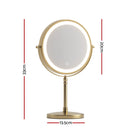 Embellir Lighted Makeup Mirror Rotation 10X Magnifying Double Sided Tabletop Gold