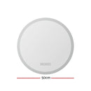 Embellir Bluetooth LED Wall Mirror With Light 50CM Bathroom Decor Round Mirrors