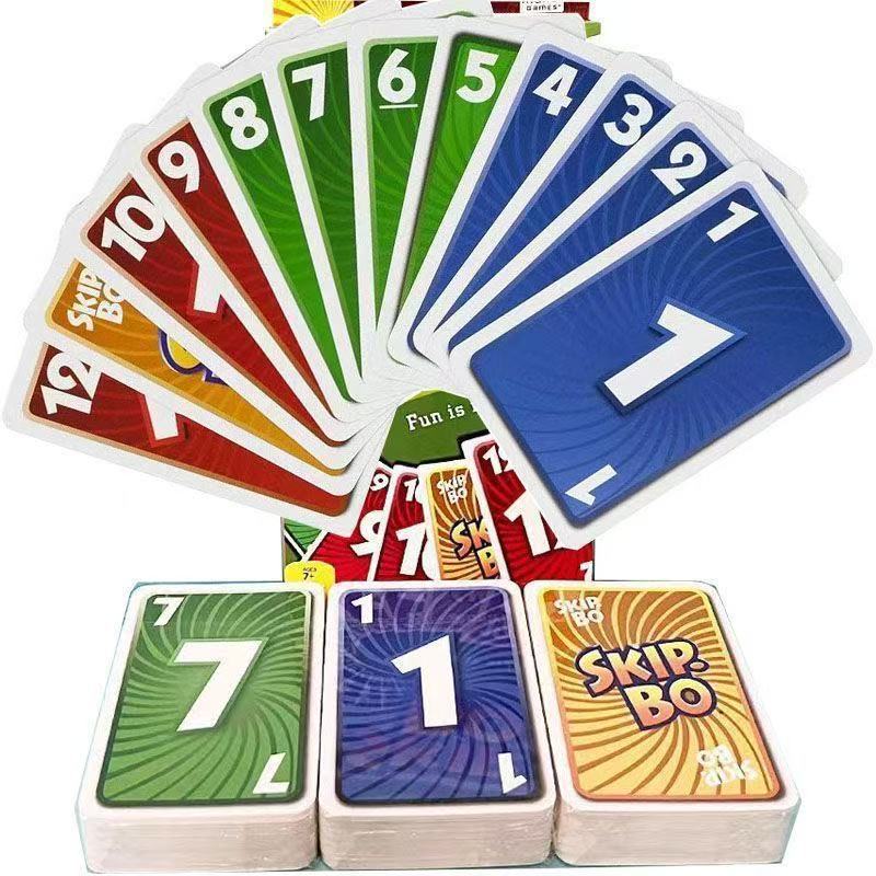 Skip Bo Card Game With 162 Cards Classic Family Game For 2 To 6 Players
