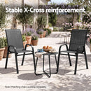 Gardeon Outdoor Side Table Steel Frame for Patio Balcony Garden Black
