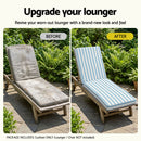 Gardeon Outdoor Chaise Lounge Cushion Lounge Chair Pad Sunbed Mattress Blue
