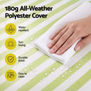 Gardeon Outdoor Chaise Lounge Cushion Lounge Chair Pad Sunbed Mattress Green