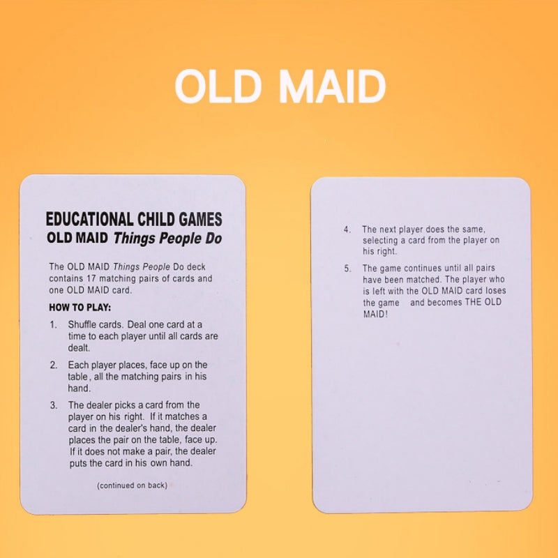 Crazy Eight Hearts Old Maid Fish Educational children card games