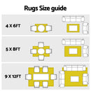 Gardeon Outdoor Rugs 274x366cm Large Carpet Reversible PP Dual-Sided Area Mat Patio Rug Khaki