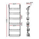 Artiss Over Door Storage Hanger Pantry 6-Tier Metal Hook Hanging Organiser Black