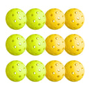 Everfit 12PC Pickleballs Set 40-Hole Design Indoor Outdoor Durable PE Balls Green/Yellow