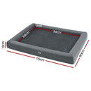 i.Pet Bed Dog Cat Extra Large Calming Soft Sofa Cushion Egg Crate Washable Grey