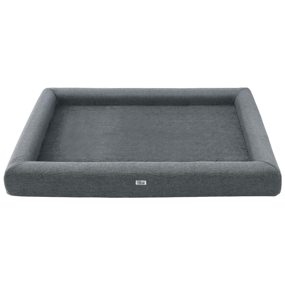 i.Pet Bed Dog Cat Extra Large Calming Soft Sofa Cushion Egg Crate Washable Grey