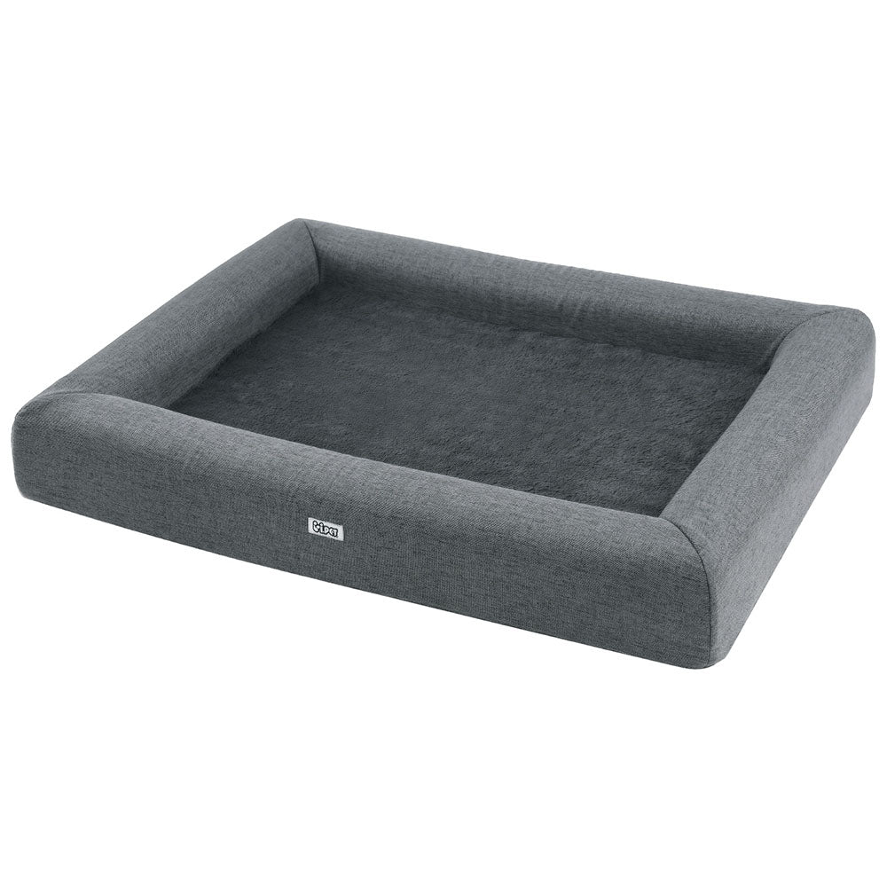 i.Pet Bed Dog Cat Large Calming Soft Sofa Cushion Egg Crate Washable Grey