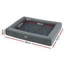i.Pet Bed Dog Cat Large Calming Soft Sofa Cushion Egg Crate Washable Grey