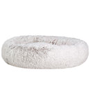 i.Pet Bed Dog Cat 110cm Calming Extra Large Soft Plush White Brown