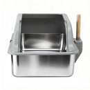 i.Pet Cat Litter Box Stainless Steel Large Semi-Enclosed Pet Kitty Toilet Grey