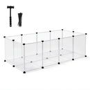i.Pet Pet Dog Playpen 20 Panels with Baseboard DIY Enclosure Small Animal Rabbit Pen 125CM