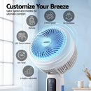 Devanti Pedestal Fan W/ Remote 3 Speed 12H Timer Height Adjustable Cooling Fan