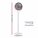 Devanti Rechargeable Pedestal Fan, 4000mAh Battery 5 Speed 4 Height, White