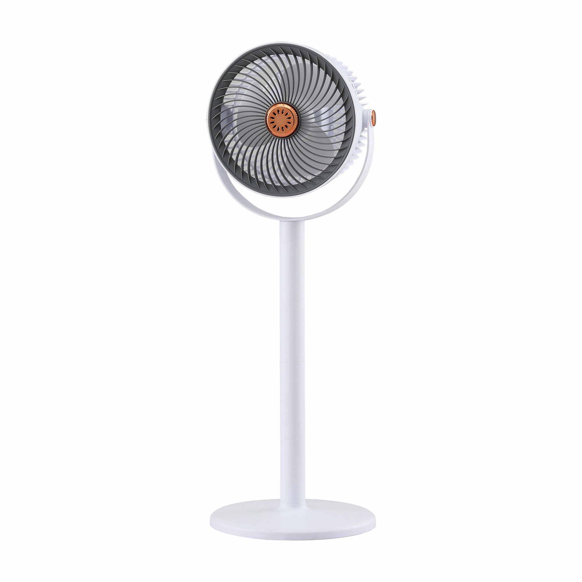 Devanti Rechargeable Pedestal Fan, 4000mAh Battery 5 Speed 4 Height, White