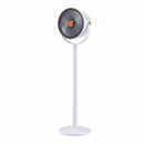 Devanti Rechargeable Pedestal Fan, 4000mAh Battery 5 Speed 4 Height, White