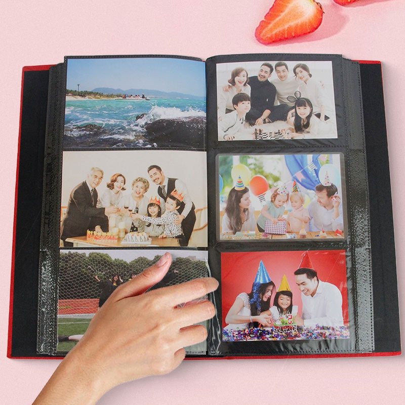 Photo album with luxurious cover Assorted colours Large 300 PCs 6 Inch