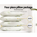 Giselle Bedding 4 Pack Bamboo Pillow Family Hotel