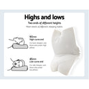 Giselle Memory Foam Pillow Neck Cervical Butterfly Ergonomic Support Grey