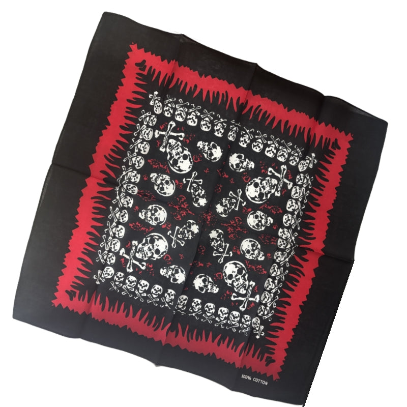 Pirate Skull Pattern 100% COTTON Head Wrap Bandanna Summer Biker Scarf Mask