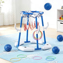 Keezi Kids Basketball Hoop with 4 balls Ring Toss Sports Pool Toys Blue