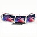 Devanti Triple Portable Monitor Laptop Screen Extender 15.6" Dual Display FHD IPS