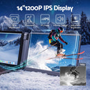 Devanti 14 Inch Portable Monitor Laptop Screen Extender Triple Display