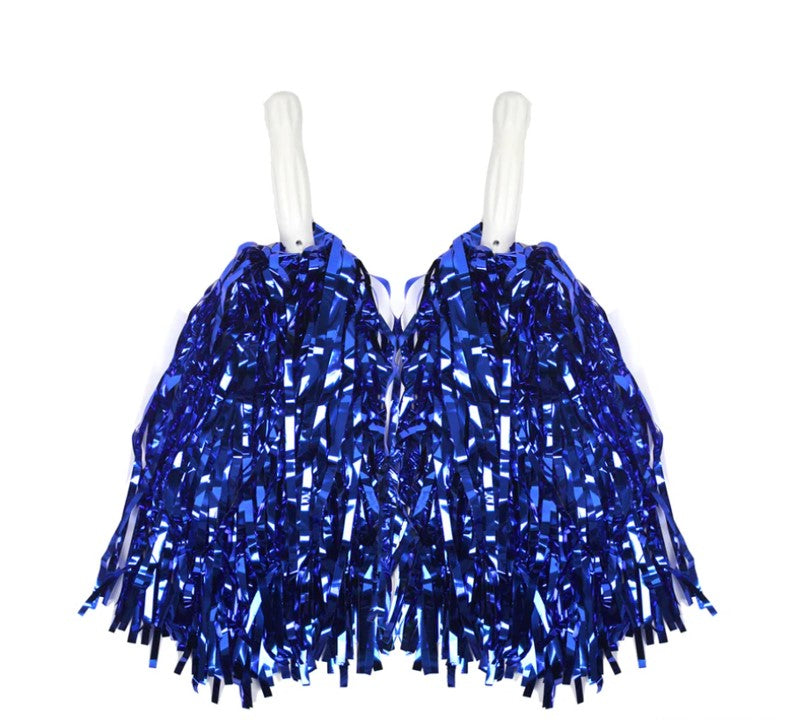 4 Sets/8pcs Metallic Team Girls' Cheerleading Dance Party Dress Pom Poms Pompoms