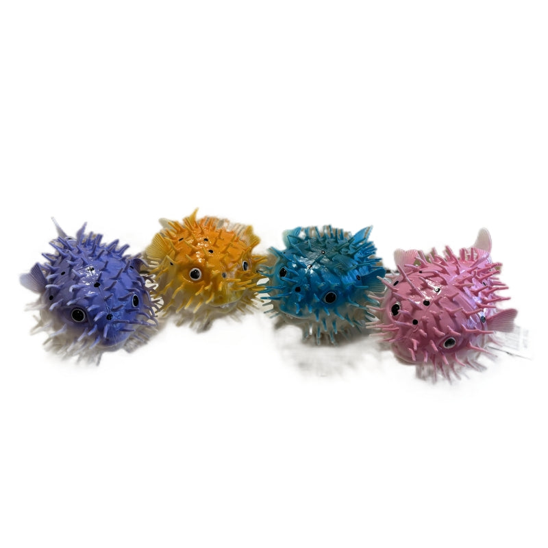 4 PCs of Porcupine squeaky fish assorted colours