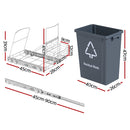 Cefito Pull Out Bin Kitchen Cabinet Slide Garbage Rubbish Bins Basket 40L Grey