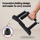 Everfit 2Pcs/Set Pull Up Bar Portable Foldable Dip Station Multi Gym 120kg Home Power Station Black