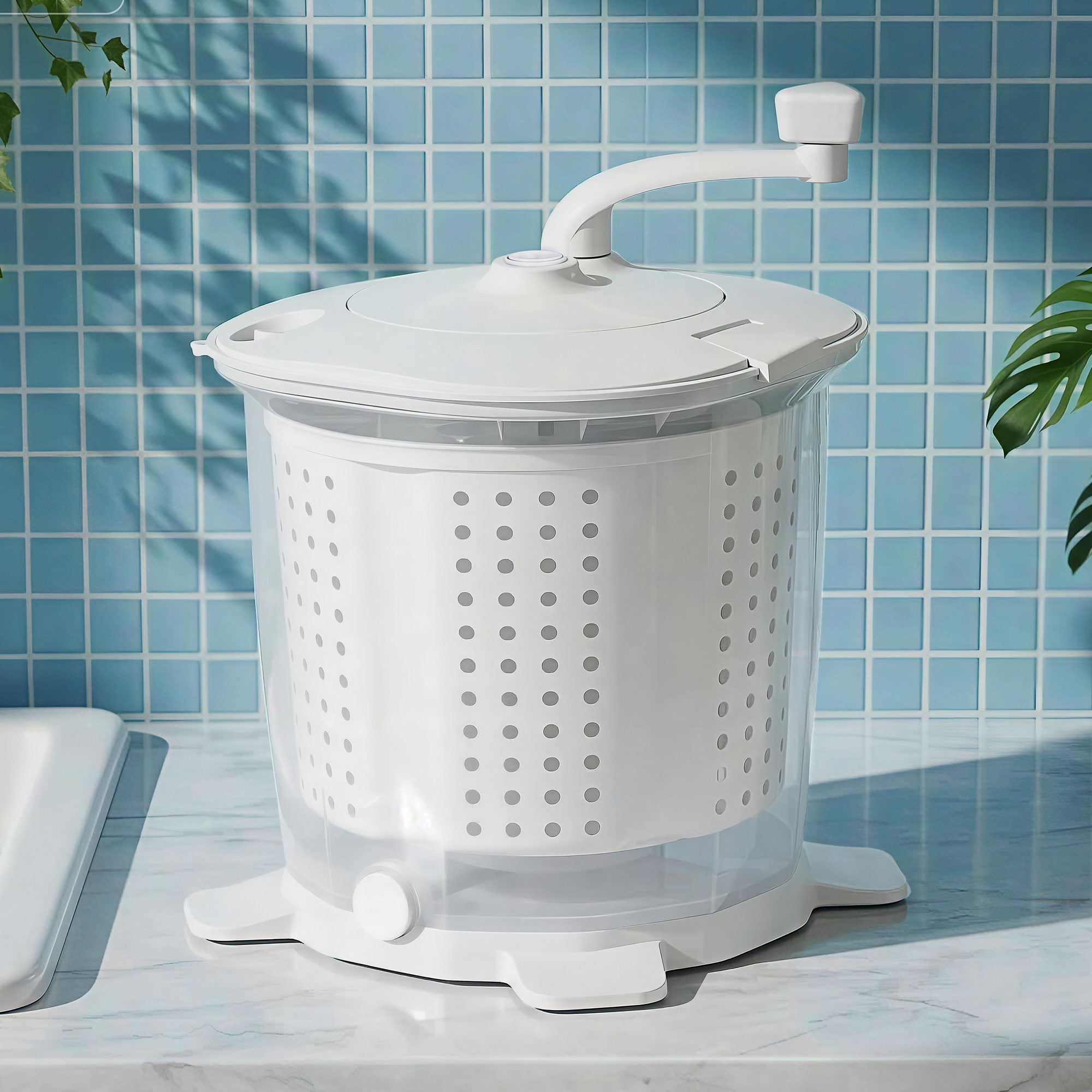 Devanti Portable Washing Machine Manual Spin Dryer Compact for Camping Caravan Apartment